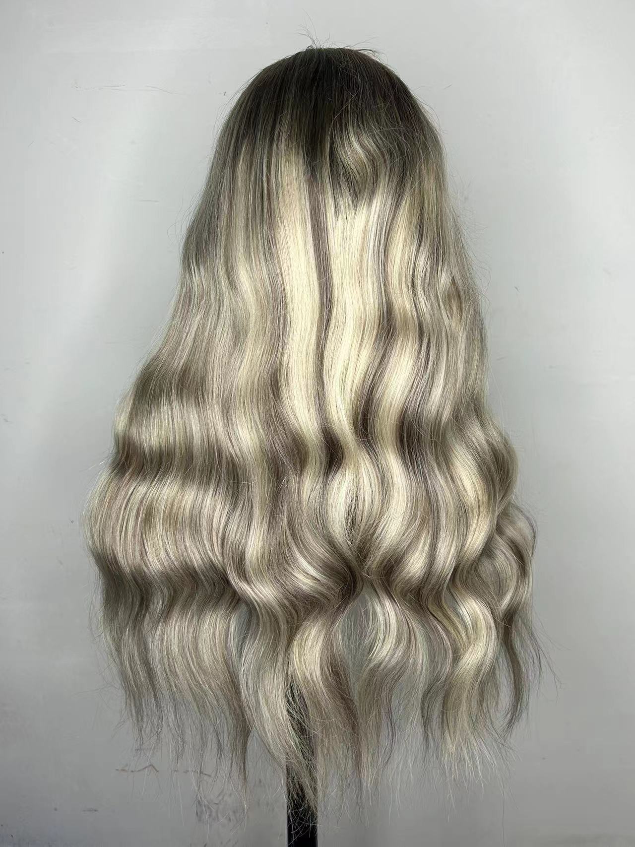 dark roots virgin remy european human hair swiss lace front wigs