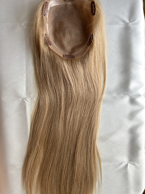custom tailored light blonde human hair systems women mono toppers