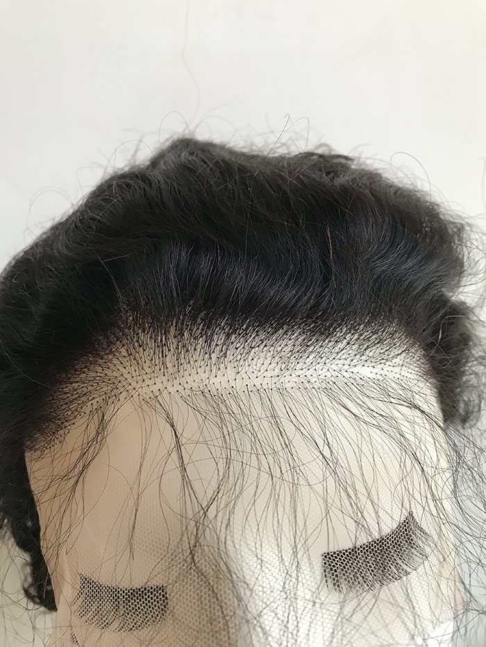 natural wave brazilian human hair full lace wig with elastic band