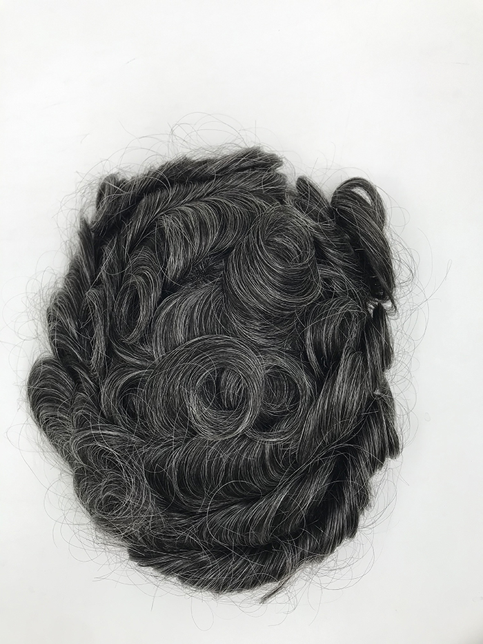 light soft swiss lace grey hair systems