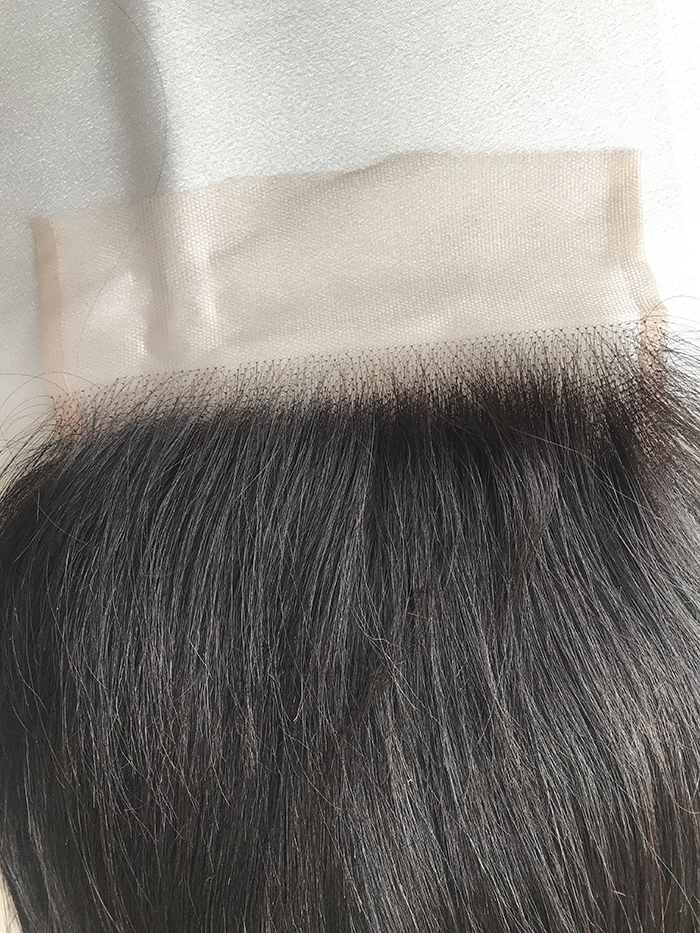 natural black color human hair lace closure
