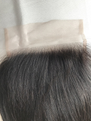 natural black color human hair lace closure
