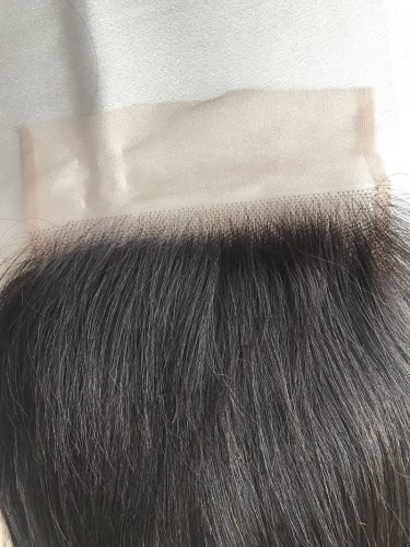 natural black color human hair lace closure