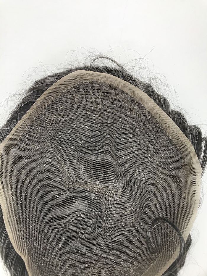 light soft swiss lace grey hair systems