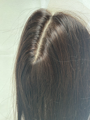 natural scalp silk base women topper with invisible hidden knots