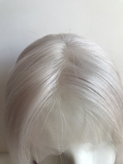 pure all white color remy human hair transparent lace wigs