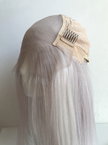 pure all white color remy human hair transparent lace wigs