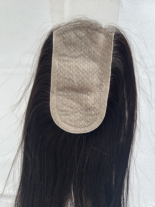 natural scalp silk base women topper with invisible hidden knots