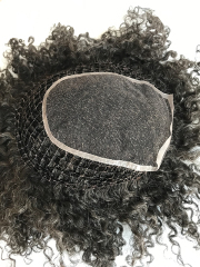 tight curl human hair lace toppers