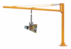 Column type cantilever crane for glass factory