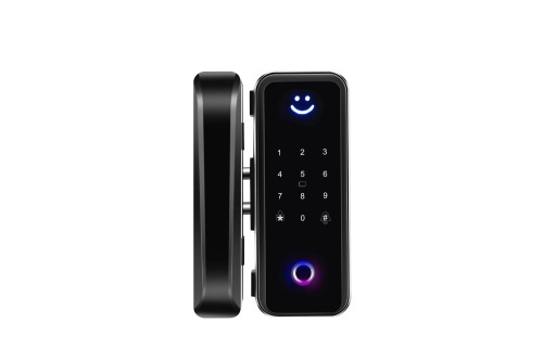 Digital lock,Glass locker,Glass door smart lock,Glass Door Fingerprint Lock No Hole Combination Lock Single and Double Door No Wiring Office Lock Access Lock