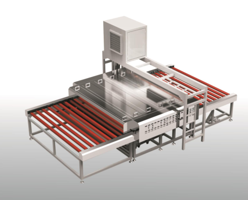 Glass washing machine, horizontal glass washing machine