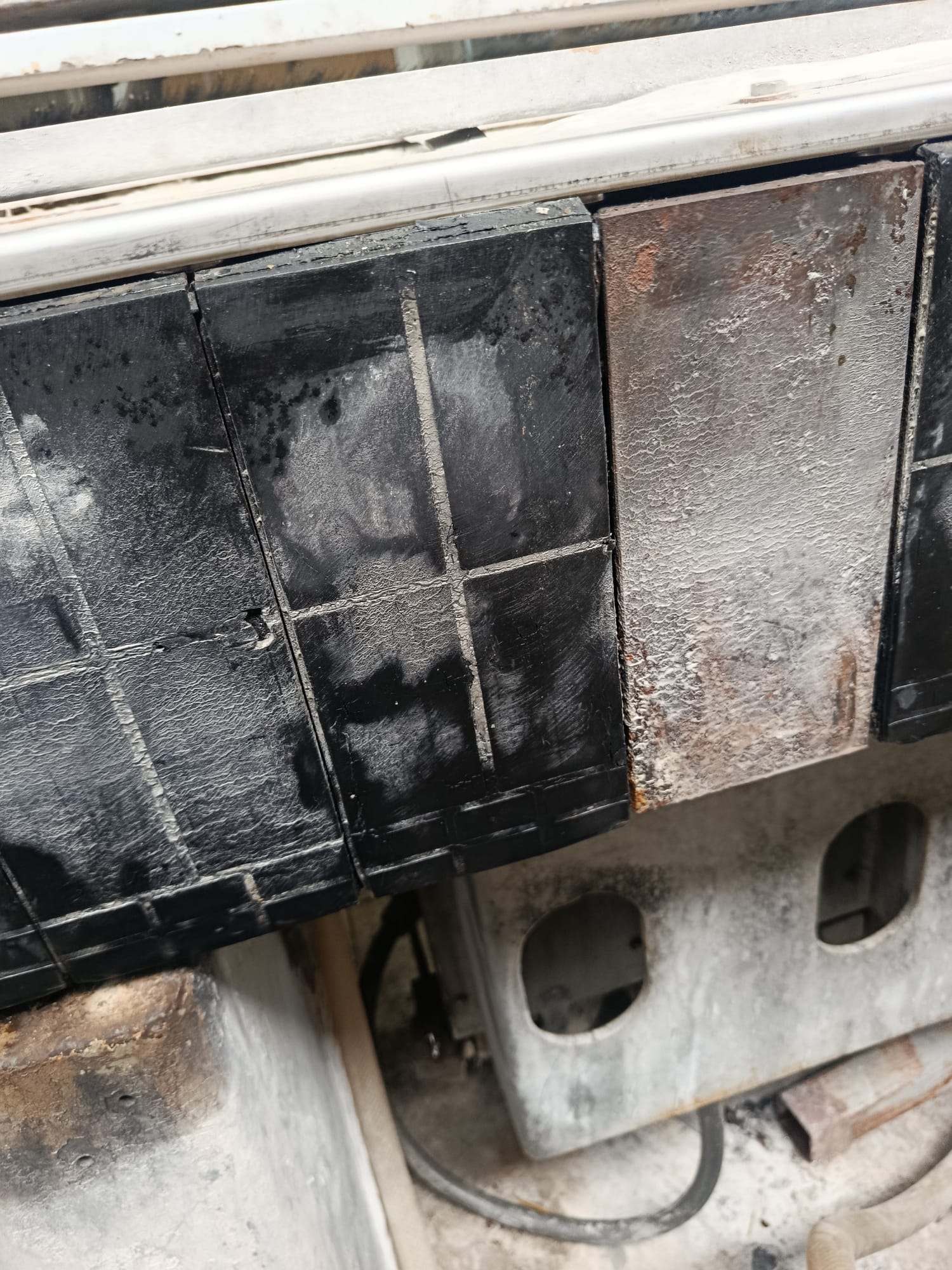 Back pad Rear rubber plate back side for glass processing machine model Bottero FC110