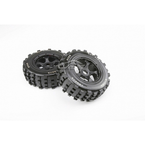 TOP SPEED RC WORLD Knobby Front Wheel Set for 1/5 Hpi Rovan Kingmotor Mcd Gtb Racing for Baja 5T 5sc Truck Rc Car Parts