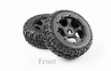 TOP SPEED RC WORLD Third Generation Knobby Tyre Front Tire Assembly for 1/5 Scale HPI ROFUN BAHA ROVAN KM BAJA 5B Truck Rc Car Part