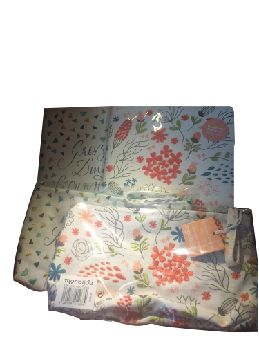 Embroidered notebook + embroidered cloth bag