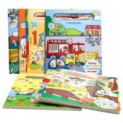 board book with water coloring