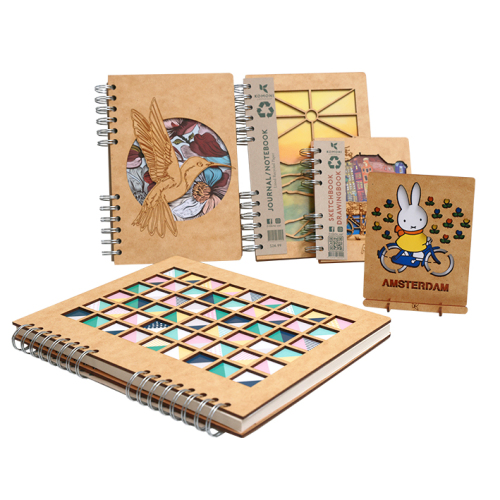 notebooks with wood cover