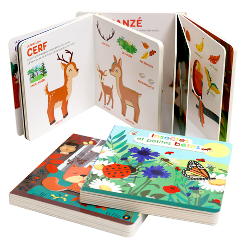 board book with embossed tip on