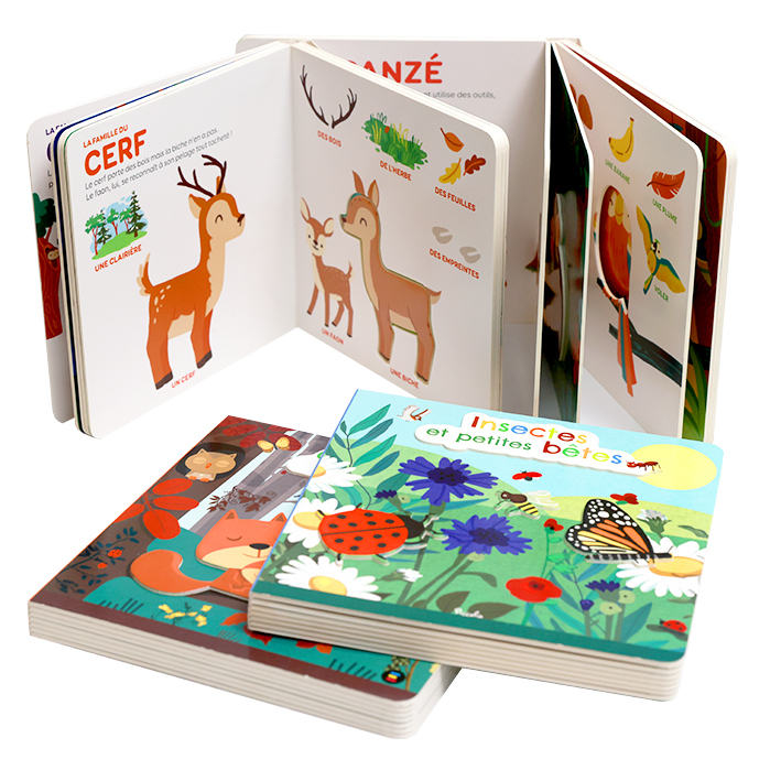 board book with embossed tip on