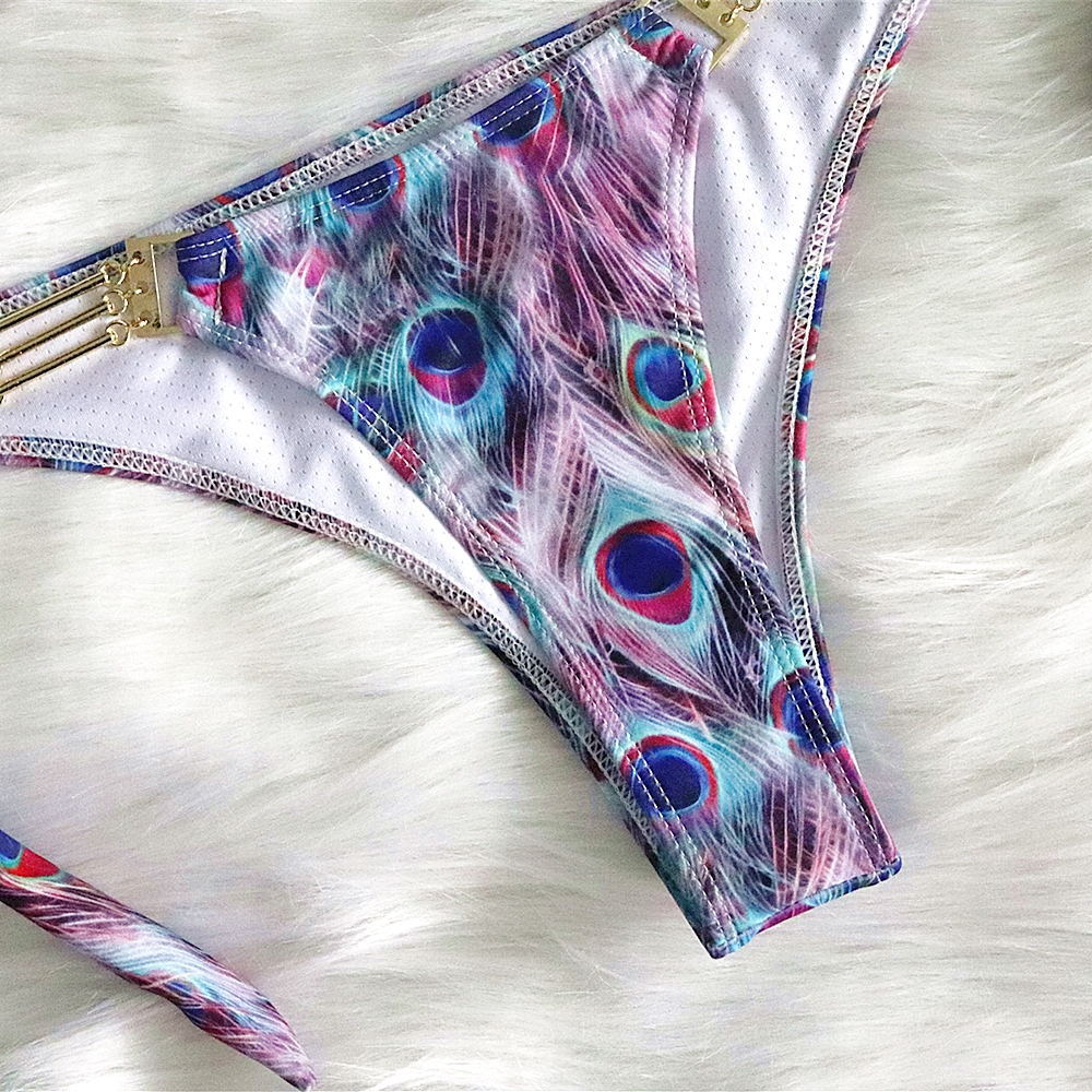 Halter Printed Sexy Bikini Set