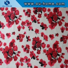 H22068 Flower stained static decorative glass film