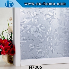 Bamboo design semi transparent removable decorative static cling window film