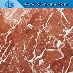 3D Marble Design PVC Film, Lamination Marble Grain PVC TV Wall Decorative Film