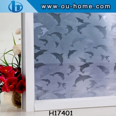 No Glue Embossing Decorative Window Film Frosted Static Window Film For Door