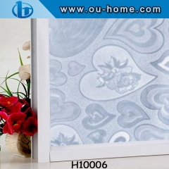 3D embossing privacy no glue static cling window film