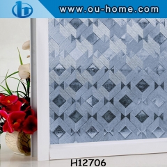 Without glue 3d static film decor static cling pvc glass window film