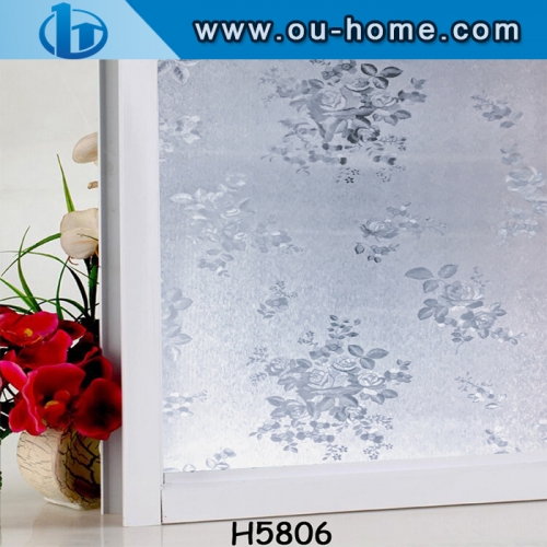 Eco-friendly Anti-UV 3D Decorative Static Cling Window Film For Home