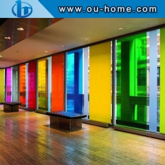Frosted Colorful Glass Decorative Building Window Tinting Film
