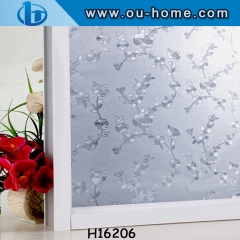 Decorative Privacy  3D No Glue Static Window Films for Glass