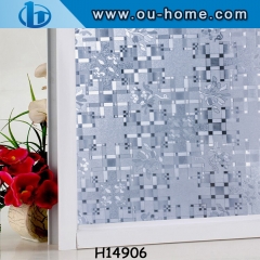 Without glue 3d static film decor static cling pvc glass window film