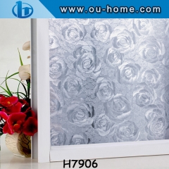 Static Cling Embossed Frosted Removable Privacy Glass Decorative Window Film