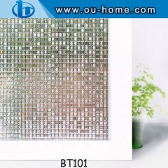 Frosted Self-adhesive 3D Embossing   PVC Glass Window Film