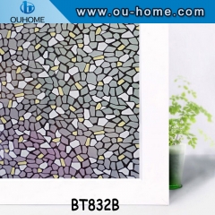BT832B Classical Frosted Privacy Decorative Stone Pattern Stained Glass Window Film