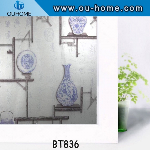 BT836 Non transparent window film decorative safety frosted glass films