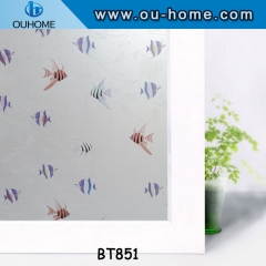 BT851 PVC frosted window privacy film self-adhesive decorative film for Glass