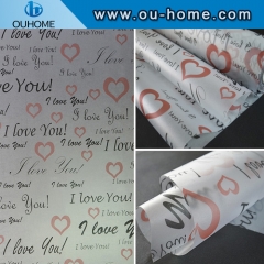 9101 LOVE stianed forsted insulating window film