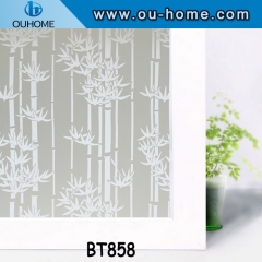 BT858 Frosted removable window glass film PVC decorative frosted film for glass