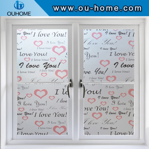 9101 LOVE stianed forsted insulating window film