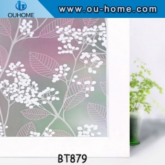 BT879 Frosted window privacy film self-adhesive PVC decorative film for Glass