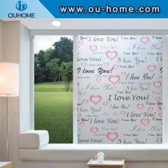 9101 LOVE stianed forsted insulating window film