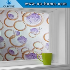 BT8013 Self Adhesive PVC stained plastic window stickers