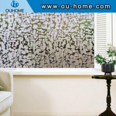 H006 Protected privacy glass window film removable 3d electrostatic decorative film
