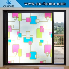 H22122 Static Window Film Home Decor Living Room Stained Privacy Glass Window Use
