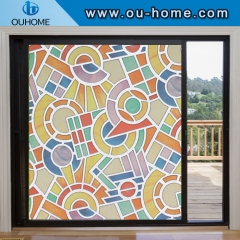 H808 PVC Waterproof Window Films Cover No-Glue 3D Static Decorative Privacy Window Glass Sticker