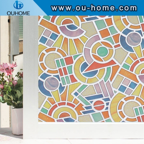 H808 PVC Waterproof Window Films Cover No-Glue 3D Static Decorative Privacy Window Glass Sticker